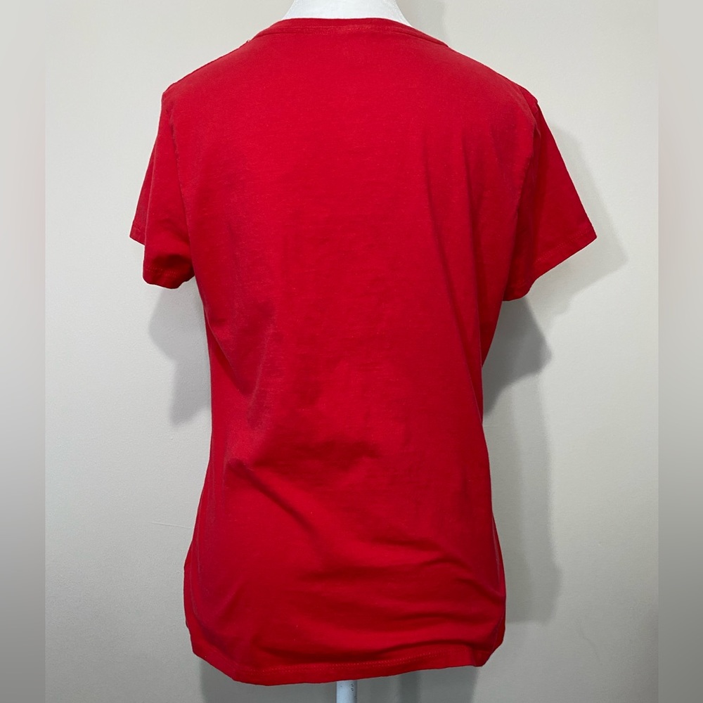 Hanes UGA Georgia Bulldogs V-Neck Short Sleeve T-Shirt Women’s Medium College - Picture 5 of 8